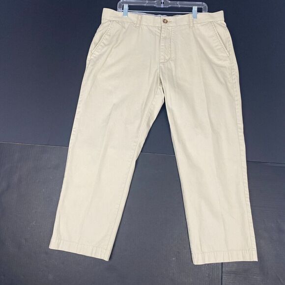 Tommy Hilfiger  Pants Men's Size 36X30 Ivory Flat Front Chinos Tailored Fit - Picture 1 of 16